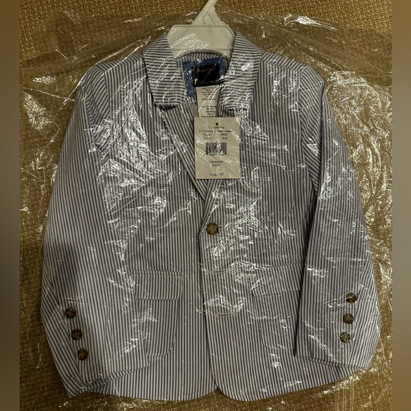 T F Lawrence boys Seersucker blazer, size 4T - Picture 2 of 2